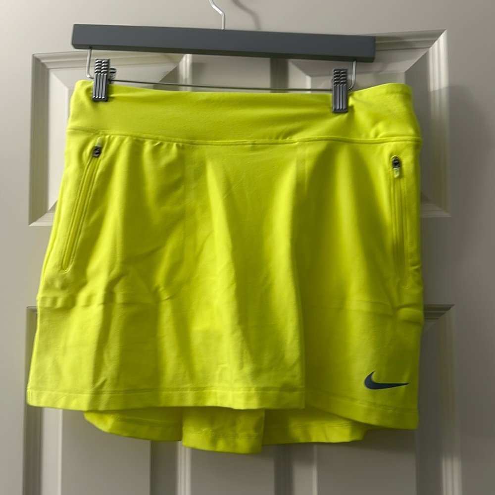 Yellow Nike golf skort